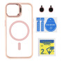 Чехол TPU+PC+Metal Stand Case with MagSafe and Camera Lenses для iPhone 16 Pro Max Розовый - фото 8