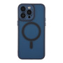 Чехол TPU+PC Magnetic Matte Camera Lens with Magsafe для iPhone 14 Pro Темно-Синий - фото 2