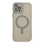Чехол TPU+PC Magnetic Matte Camera Lens with Magsafe для iPhone 12 Pro Серый - фото 2