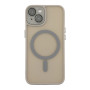 Чехол TPU+PC Magnetic Matte Camera Lens with Magsafe для iPhone 13 Серый - фото 5