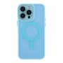 Чехол TPU+PC Magnetic Matte Camera Lens with Magsafe для iPhone 14 Pro Max Синий - фото 2