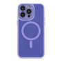 Чехол TPU+PC Magnetic Matte Camera Lens with Magsafe для iPhone 15 Pro Max Темно-Фиолетовый - фото 8