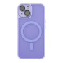 Чехол TPU+PC Magnetic Matte Camera Lens with Magsafe для iPhone 14 Фиолетовый - фото 3