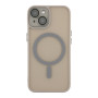 Чехол TPU+PC Magnetic Matte Camera Lens with Magsafe для iPhone 14 Серый - фото 4
