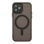 Чехол TPU+PC Magnetic Matte Camera Lens with Magsafe для iPhone 12 Черный
