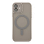 Чехол TPU+PC Magnetic Matte Camera Lens with Magsafe для iPhone 12 Серый - фото 3