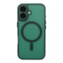 Чехол TPU+PC Magnetic Matte Camera Lens with Magsafe для iPhone 16 Темно-Зеленый - фото 4
