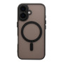 Чехол TPU+PC Magnetic Matte Camera Lens with Magsafe для iPhone 16 Черный