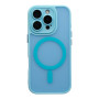 Чехол TPU+PC Magnetic Matte Camera Lens with Magsafe для iPhone 16 Pro Синий - фото 2