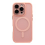 Чехол TPU+PC Magnetic Matte Camera Lens with Magsafe для iPhone 16 Pro Розовый - фото 7