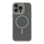 Чехол TPU+PC Magnetic Matte Camera Lens with Magsafe для iPhone 15 Серый - фото 5
