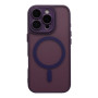 Чехол TPU+PC Magnetic Matte Camera Lens with Magsafe для iPhone 16 Pro Max Темно-Фиолетовый - фото 3