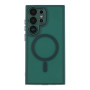 Чехол TPU+PC Magnetic Matte Camera Lens with Magsafe для Samsung Galaxy S24 Ultra 5G (S928) Темно-Зеленый - фото 2
