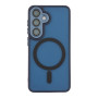 Чехол TPU+PC Magnetic Matte Camera Lens with Magsafe для Samsung Galaxy S25 5G (S931) Темно-Синий - фото 2