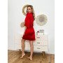 Шовковий короткий Халат Infinity Red  - фото 6
