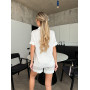 Піжама white leopard shorts  - фото 4