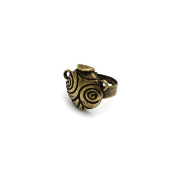 Кольцо Амфора расписная, бронза